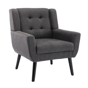 NicBex Accent Chair Modern Soft Upholstered Armchair,Single Sofa Chair with Metal Legs for Bedroom,Living Room - 1 of 4