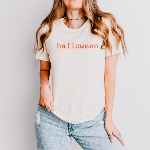 Halloween Typewriter - Women's Short Sleeve Graphic T-Shirt - 1 of 4