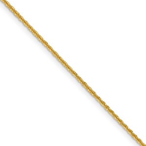 Black Bow Jewelry 1.5mm 14k Yellow Gold Solid Cyclone Chain Necklace - 1 of 4