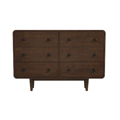 NicBex Mid Century 6-Drawer Bedroom Dressers for Closet,Chest of Drawers for Bedroom,Entryway,Wooden Dresser Chest