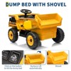 12V Ride-On Dump Truck w/Remote - Auto-Lift Bed, Shovel, LED Lights, Music (Ages 3-8, 66lbs) - 3 of 4
