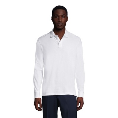 Lands' End School Uniform Young Men's Long Sleeve Mesh Polo Shirt
