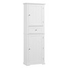 Tall Bathroom Storage Cabinet, Freestanding Storage Cabinet with Drawer and Adjustable Shelf, MDF Board with Painted Finish - 4 of 4