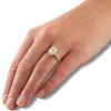 Pompeii3 Certified 2 3/4Ct Oval Accent Diamond Engagement Ring 14k Gold or Platinum Lab G - 2 of 4