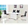 Best Master Furniture, Bono Faux Leather Modern Dining Side Chair in Black/White (Set of 2) - 3 of 4