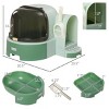 FONTOI Indoor Cat Litter Box with Lid Enclosed Kitty Litter Unscented Boxes with Scoop, Openable Front Cover, Easy Clean, Green 20.5"* 23.5"*16.5" - 3 of 4