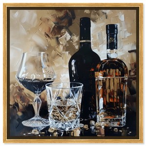 Notoriart His Favorite Drink Bar Cart Art For Men Framed - 1 of 4
