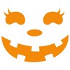 Girl's CHIN UP Halloween Jack o' Lantern Face T-Shirt - 2 of 4