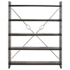 vidaXL 5-Tier Bookcase Black 55.1"x11.8"x70.9" Solid Mango Wood - 2 of 4