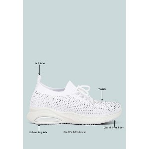 Elizha Stud Embellished Lace Up Sneakers Women - 1 of 4