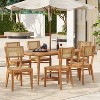 Christopher Knight Home Skirk 7 Piece Patio Rustic Acacia Wood Dining Set with Slatted Table - 2 of 4