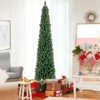 Tangkula 5/6/7/8 FT Artificial Christmas Tree Pencil Xmas Tree with Memory Wire Branch Tips & Upgraded Metal Stand - 3 of 4