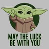 Men's Star Wars: The Mandalorian St. Patrick's Day Grogu May the Luck Be With You T-Shirt - 2 of 4