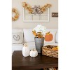 Transpac Foam 8.27 in Off-White Harvest Cozy Pumpkins Set of 2 Fall Thanksgiving Decorative Objects - 3 of 4