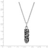 Black Bow Jewelry Rhodium Plated Sterling Silver Cylinder Ash Holder Necklace, 18 Inch - 2 of 4