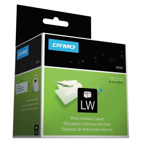 1-1/8 X 3-1/2 Address Labels - Direct Thermal Paper - DYMO 30252