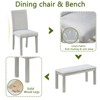 MAYEERTY 7-piece Dining Set - Rectangular Wood Table & 6 Upholstered Chairs for Family Gatherings - 4 of 4