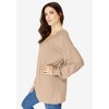 Roaman's Women's Plus Size Smocked Pointelle Top - 4 of 4