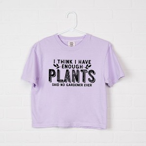 Simply Sage Market Women's I Have Enough Plants Bold Short Sleeve Relaxed Fit Cropped Tee - 1 of 4