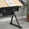 Kumasinova Adjustable Drawing Desk with Drawers,Craft Table with Stool,0-75° Tilting Art Table,Height Adjustable Work Desk for Home&School - 3 of 4