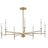 Lark Hux 7 - Light Chandelier in  Lacquered Brass - 3 of 4
