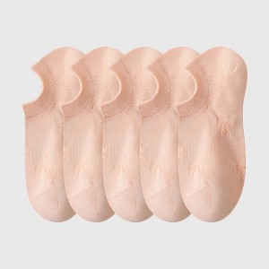 Alilang Invisible Women's Summer No-Show Liner Socks 5Pk - 1 of 4