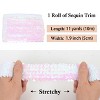 Alilang Elastic Sequin Trim, 1.9 Inch 5 Row Flat Glitter Paillette Sequin Ribbon, Bling Fabric DIY Metallic Stretch Sequin Strip, 11 Yards - 2 of 4