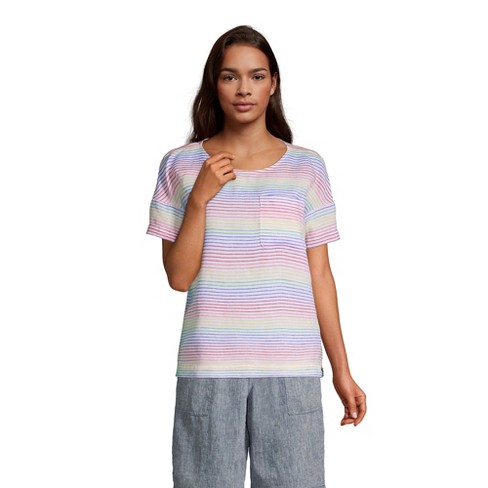 rainbow striped shirt womens