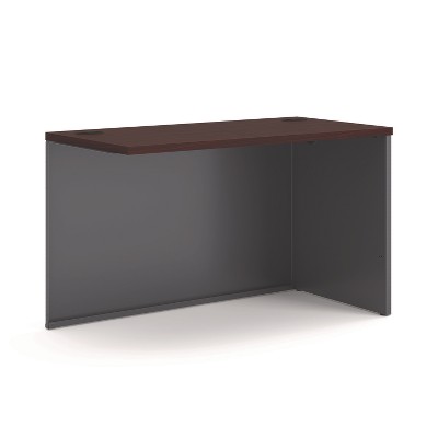 HON 38000 Series Return Shell, Right, 48w x 24d x 29.5h, Mahogany/Charcoal