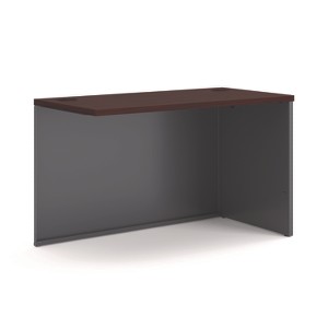 HON 38000 Series Return Shell, Right, 48w x 24d x 29.5h, Mahogany/Charcoal - 1 of 2