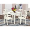 Coastal Dining Set 5Pc Square Table & Chairs - 36 Inch - Craftsman Style - 2 of 4