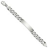 Black Bow Jewelry Mens 10mm Antiqued Sterling Silver Engravable Curb Link I.D. Bracelet - 2 of 4