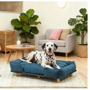 Okak Soft Elevated Pet Bed for Large & Medium Dogs,Raised Pet Couch Comfy Dog Sofa Bed with Washable Cushion - 1 of 4