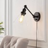 8" LED Cowie Iron/Glass Adjustable Wall Sconce Oil Rubbed Bronze - JONATHAN Y: Dimmable, UL Listed, Eco-Friendly - 2 of 4