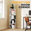 FurnitureR 360° Rotating Bookcase, 4-Tier Spinning Corner Book Shelf, Display Organizer for Small Space, Storage Rack for Office, Living Room, White - 4 of 4