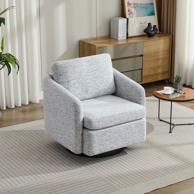 PAGED Modern Swivel Accent Chair Comfy Single Sofa Chair with 360-Degree Swivel Function for Living Room, Bedroom