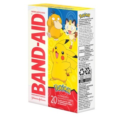 Pokemon Band-Aid Brand Adhesive Bandages Pok&#233;mon - Assorted Sizes - 20ct