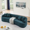 Curved Sectional Sofa in Lamb's Wool Fabric ¨C Modern Minimalist Style, Compressed (No Assembly Required), Comfy for Living Room & Bedroom - 2 of 4
