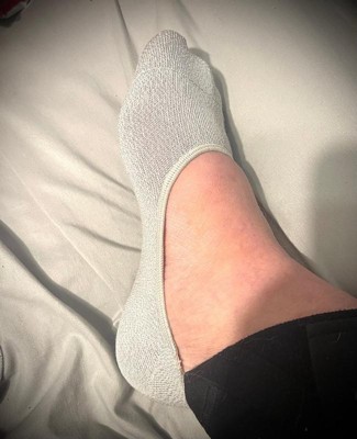 Peds Women's Super Soft With Traction 2pk Liner Socks - Gray 5-10 : Target