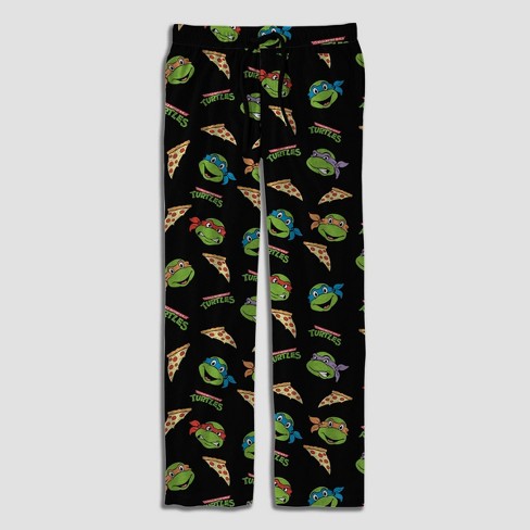 Men's Teenage Mutant Ninja Turtles Knit Fictitious Character Printed Pajama  Pants - Black : Target