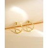 Molenia Gold Chunky Hoop Earrings for Women, 925 Sterling Silver 14K Gold Plated Huggie Earrings Jewelry Anniversary Christmas Birthday Gifts for Her - 3 of 4