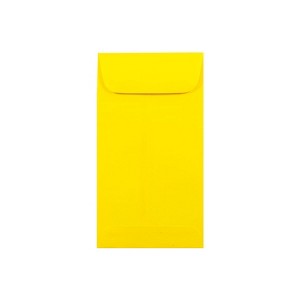JAM Paper #7 Coin Business Colored Envelopes 3.5 x 6.5 Yellow Recycled Bulk 1000/Carton (1526761C) - 1 of 2