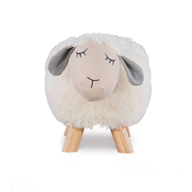 Hillier White Sheep Kids&#39; Accent Stool - Powell, 3 of 10