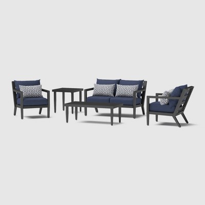 Thelix 5pc Seating Set - Spa Blue - RST Brands