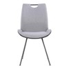 Armen Living,Coronado Contemporary Dining Chair in Grey Powder Coated Finish and Pewter Fabric - Set of 2 - 2 of 4