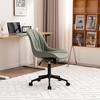 YOUNIKE Modern Upholstered Leather Home Office Desk Chair Swivel Adjustable Rolling Task Nail Tech Chair 24.41"Wx27.56"Dx(33.07-37.8)"H - 4 of 4