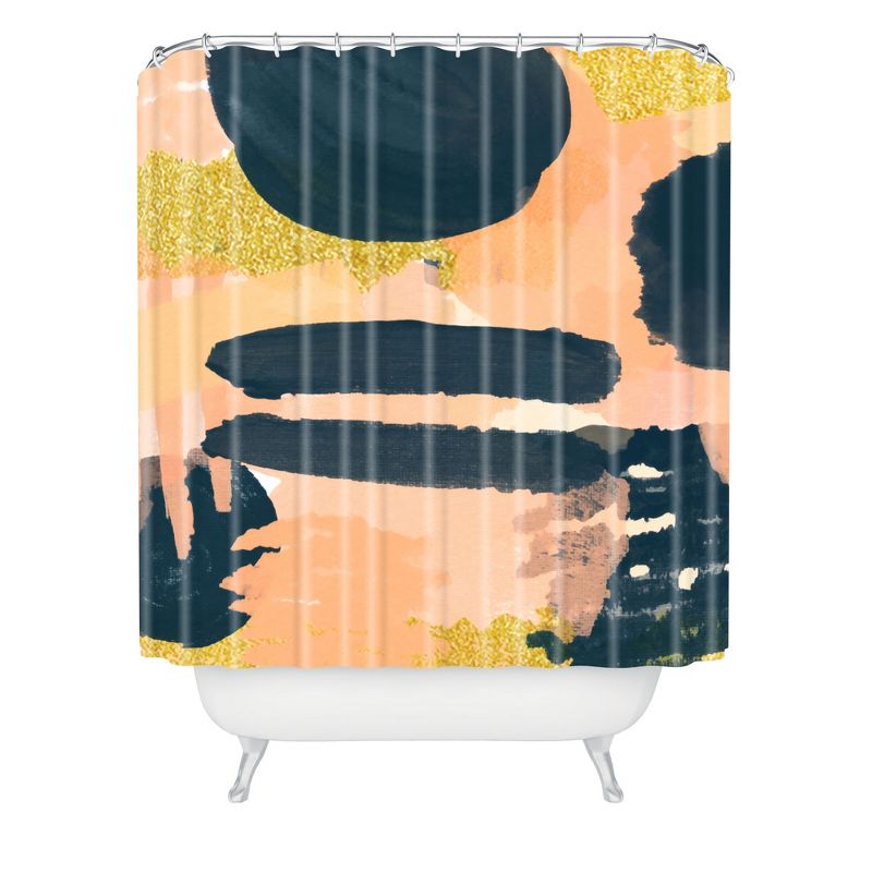 Lunch with Audrey Hepburn Shower Curtain Pink - Deny Designs, 1 of 7