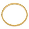 Black Bow Jewelry 8.5mm 14k Yellow Gold Diamond Cut Fancy Hinged Bangle Bracelet - 2 of 4