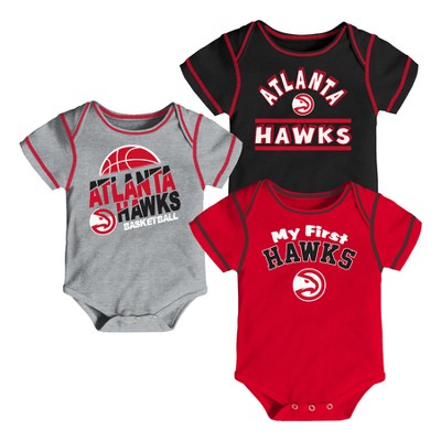 NBA Atlanta Hawks Boys' Rookie 3pk Body Suit Set 3-6M