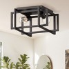 DORESshop 11.5 in. 2-Light Black Flush Mount Ceiling Fixture - 2 of 4